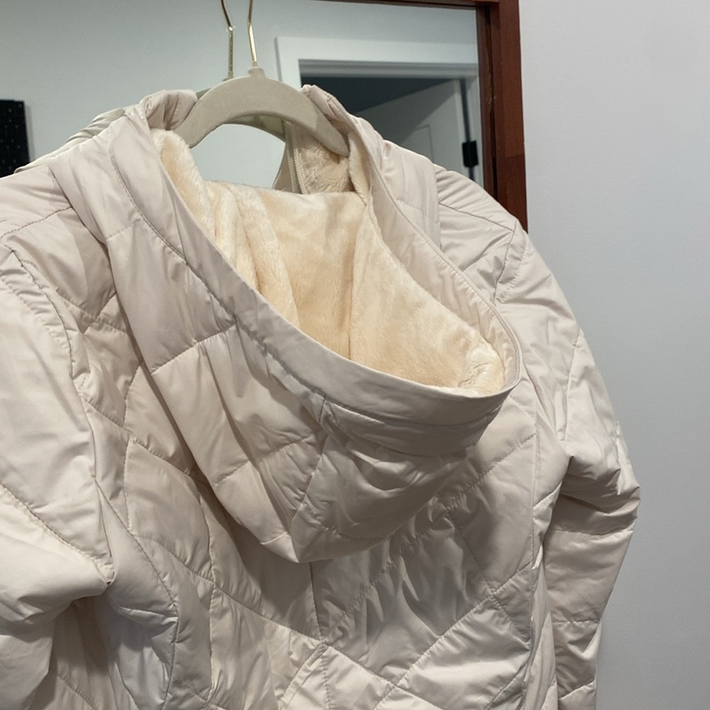 Columbia Omni-Heat White Long Hooded Winter Coat - Picture 5 of 5
